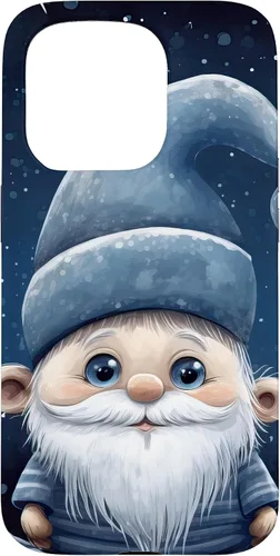 Vista 14 de iPhone 16 Funny Winter Gnome For Christmas Cute Xmas Snowflake Pattern Case