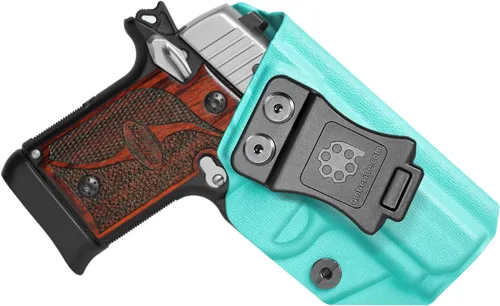 Vista 15 de Funda P238 IWB Kydex Holster Fit: Pistola Sig Sauer P238 - Transporte oculto en la cintura interior - Inclinación ajustable y retención 'Posi-Click