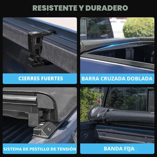 Vista 3 de Funda para tonneau de camioneta de 4.6 pies compatible con Ford Maverick 2022 2023 2024 2025, estilo enrollable y suave