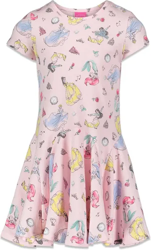 Vista 3 de Disney Princess Frozen Ariel Cinderella Aurora Belle Christmas Girls Dress Toddler to Little Kid