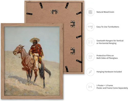 Vista 2 de Poster Master Vintage A Mexican Vaquero Print – Póster retro de vaquero – Arte occidental – Diseño de pared del salvaje oeste – Regalo para hombres