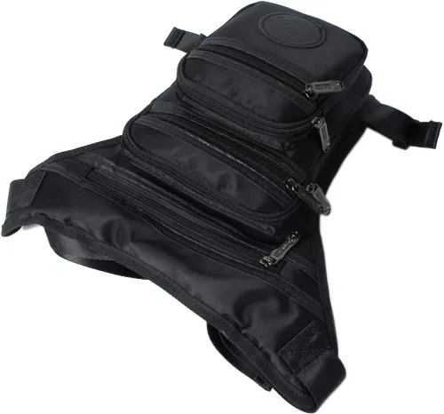 Vista 4 de Hebetag Riñonera de nailon para senderismo para hombres y mujeres táctica motocicleta ciclismo equitación viajes deportes al aire libre riñonera