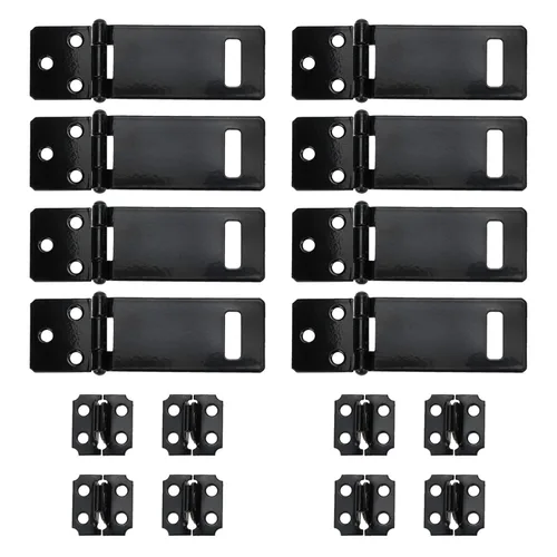 Vista 5 de Cerradura de candado negro, cerradura deslizante de puerta, cerradura de perno deslizante, cerradura de hierro pintado negro de 2 pulgadas