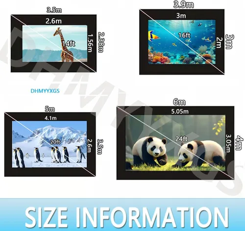 Vista 2 de Pantalla de cine inflable, pantalla de cine inflable para exteriores, para fiestas de cine en el patio trasero al aire libre con soplador de aire
