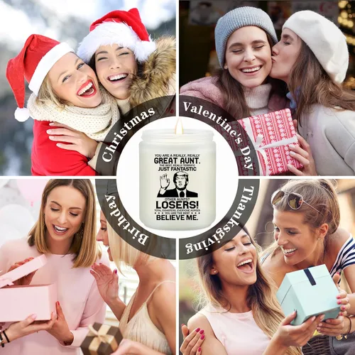 Vista 5 de Maybeone Regalos para el día de la madre para tía de sobrino – Regalo de cumpleaños de Navidad para tía – Vela perfumada de lavanda