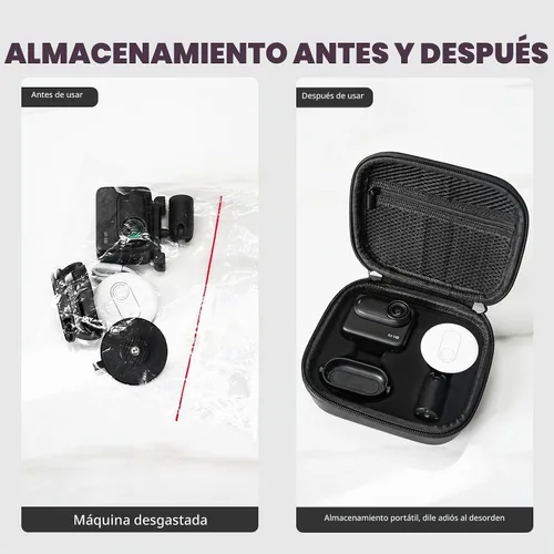 Vista 5 de BRDRC Funda de transporte para accesorios Insta 360 GO 3S / GO 3, bolsa de almacenamiento, funda protectora rígida para Insta360 GO 3S / GO3