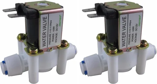 Vista 9 de DIGITEN DC 12V 1/4" válvula electromagnética del agua de la alimentación de la entrada de conexión rápida N/C normalmente cerrada ninguna presión
