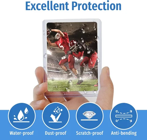 Vista 4 de 100 Toploaders para tarjetas, protector de tarjetas Toploader 35PT, fundas de plástico duro de 3 x 4 pulgadas, protector de tarjeta de béisbol