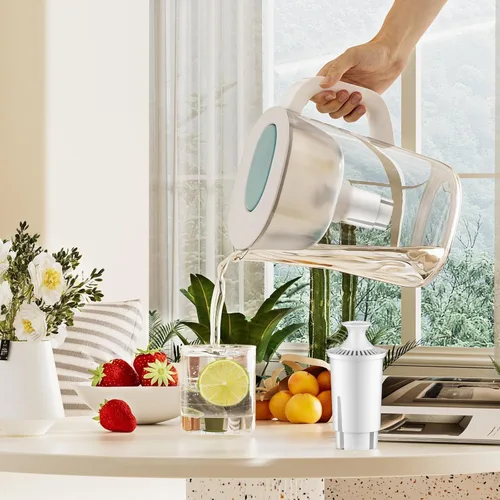 Vista 3 de BREAUILL Filtro de repuesto compatible con filtro de agua y jarras Brita®, repuesto de filtro de agua certificado NSF compatible con Brita® Classic
