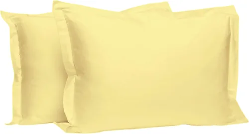Vista 115 de Juego de 2 fundas de almohada de 100 % algodón puro, tamaño King, color plateado, lujosas fundas de almohada de algodón de fibra larga de 400 hilos