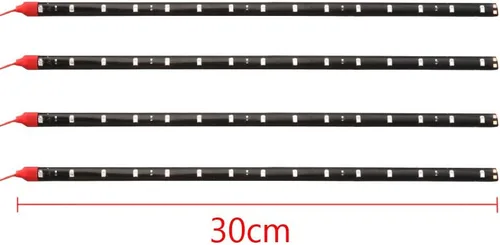 Vista 6 de ESUPPORT - Tira de luz LED (12 V, 15 LED, 11.8 in, flexible, impermeable, 4 unidades) 15 Led Vehicle Decoration Neon Light Kit Interior Exterior