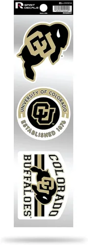 Vista 78 de NCAA - Juego de calcomanías retro Spirit de 3 piezas