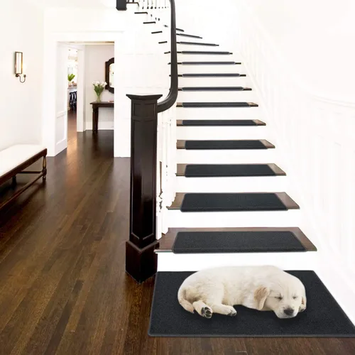 Vista 2 de PURE ERA Alfombra Antideslizante para Escaleras, Tapete Adhesivo, Antideslizante, Resistente al Deslizamiento, Felpudo para Interiores, Alfombra