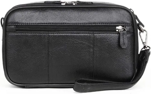 Vista 7 de Hebetag Cartera de cuero para hombre, organizador de muñeca