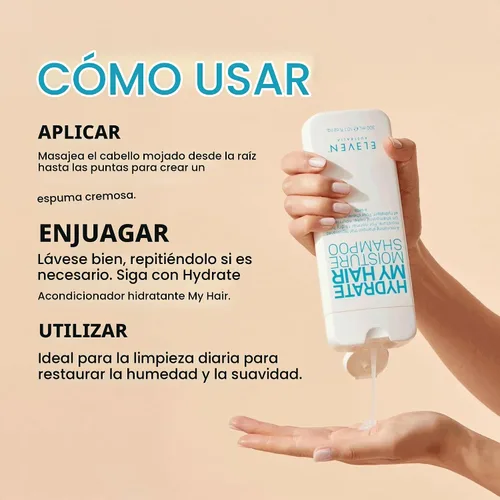 Vista 3 de ELEVEN AUSTRALIA Hydrate My Hair Shampoo El mejor champú hidratante para cualquier clima