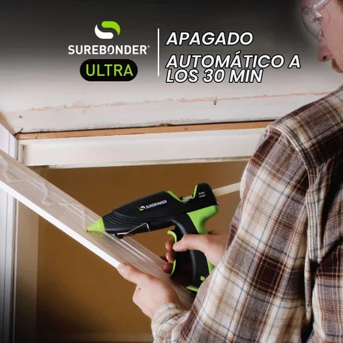 Vista 7 de Surebonder Pistola de Pegamento Caliente y Barras de Pegamento, Pistola de Pegamento Caliente de Tamaño Completo de 100W de Doble Temperatura con 20