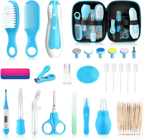Vista 10 de Qunlions life Kit de aseo para bebés para niños y niñas, seguridad para recién nacidos, juego de aseo esencial para guardería, regalo para padres