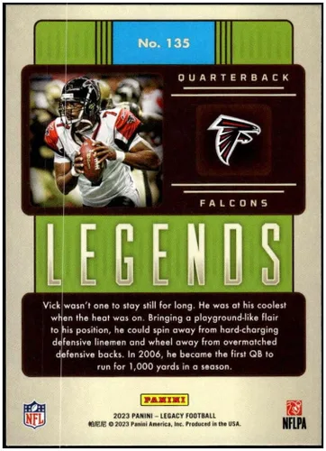 Vista 2 de MICHAEL VICK 2023 Panini Legacy #135 NM+-MT+ NFL Football Falcons Legend