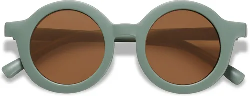 Vista 8 de SOJOS - Lentes de sol redondos polarizados para niños y niñas, protección ultravioleta 400 (UV400), lentes de sol para las vacaciones en la playa