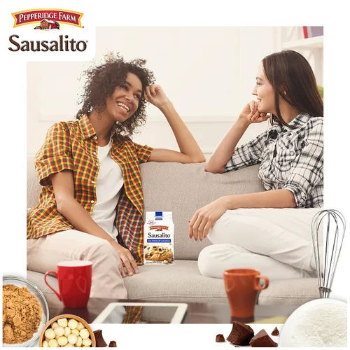 Vista 6 de Pepperidge Farm Sausalito Galletas crujientes de chocolate con leche y nuez de macadamia, bolsa de 7.2 onzas (8 galletas)