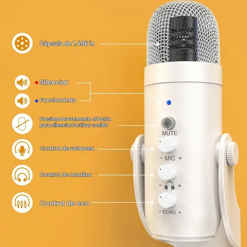Vista 4 de ZealSound - Micrófono podcast para iPhone, PC y Android con reducción