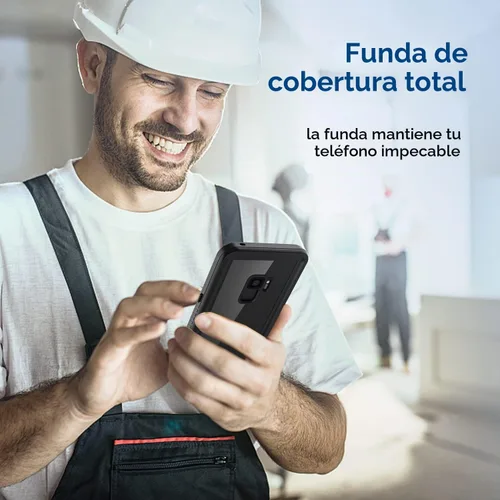 Vista 5 de Lanenas Funda para Samsung Galaxy S9, impermeable, a prueba de polvo, a prueba de caídas con protector de pantalla integrado, 5.8 pulgadas, 360°