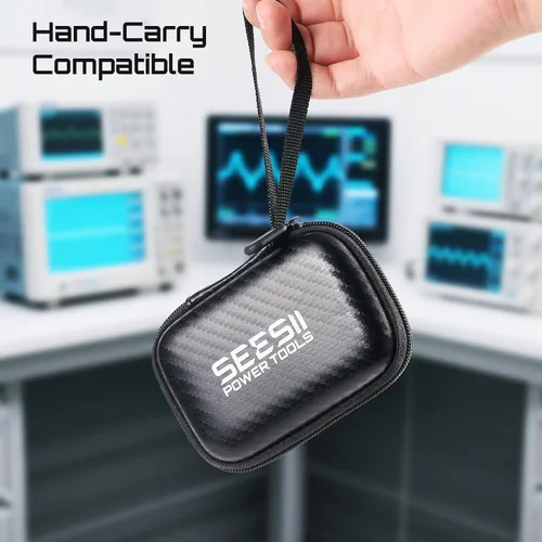 Vista 5 de SEESII Analizador de red vectorial y antena NanoVNA-H 10KHz-1.5GHz con estuche protector EVA de 2.8", impermeable y resistente a golpes, mide