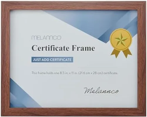 Vista 10 de MELANNCO - Marco de diploma de 8.5 x 11 pulgadas, marco de certificado negro para grados, premios y documentos, ganchos de dientes de sierra