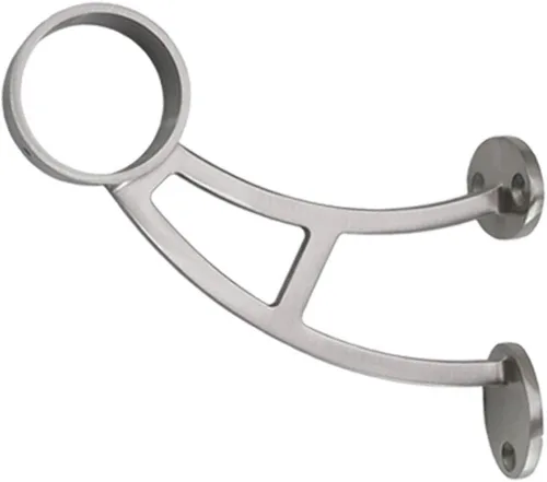 Vista 6 de Soporte de riel de pie de acero inoxidable 316 de grado para barra de pie de 2 pulgadas de diámetro exterior, acabado negro mate, 1 unidad