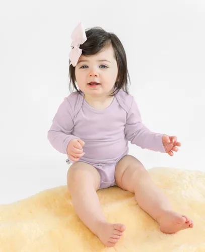 Vista 2 de Woolino Body de bebé 100% de lana merina superfina Mameluco de manga larga para niño y niña Body de cuello sin etiqueta para unisex