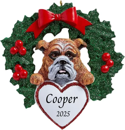 Vista 11 de Adornos personalizados para árbol de Navidad 2025 para mascotas, Chihuahua con corona, recuerdo para los amantes de los perros de los cachorros