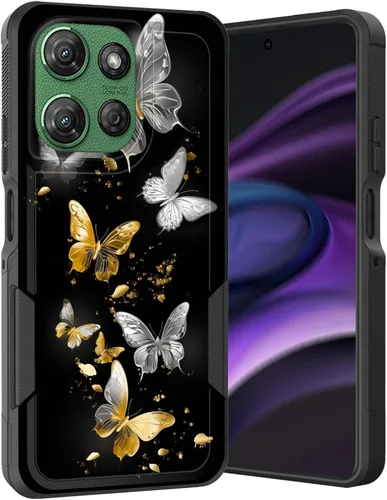 Vista 267 de para Moto G Play 4G 2024, funda de dos capas híbrida resistente y a prueba de golpes, PC duro + silicona suave protectora para Motorola Moto G Play