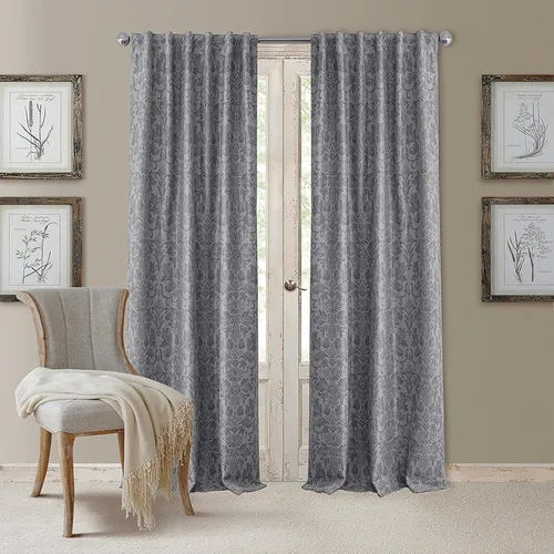 Vista 13 de Elrene Home Fashions Antonia Panel de Cortina Individual para Ventana con Diseño Floral de Damasco Opaca, 52"x84", Dorado Antiguo Oro envejecido