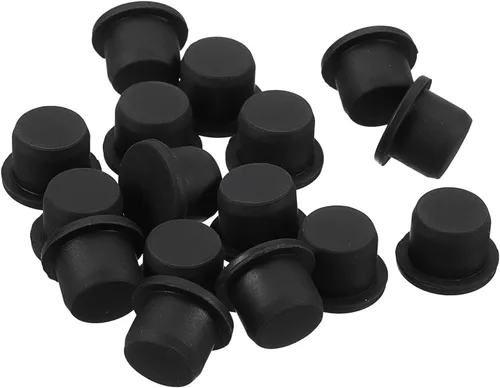 Vista 10 de uxcell 16 Piezas de Tapones de Goma Negros, 2.7mm para Agujeros de Enchufe de 2-2.5mm/0.08-0.1