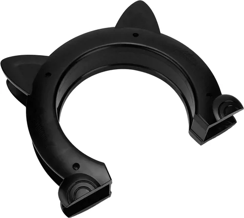 Vista 2 de Puerta de gato, puerta de perro de material ABS para interior exterior para ventana para puertas domésticas (negro)