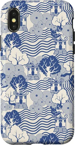 Vista 5 de Blue Pagoda Chinoiserie Pattern Case for iPhone 17