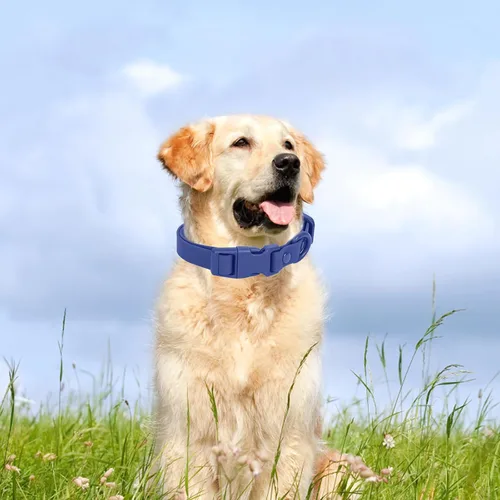 Vista 2 de Collar de perro impermeable de goma suave con hebilla de seguridad, collares ajustables para mascotas para perros pequeños, medianos y grandes
