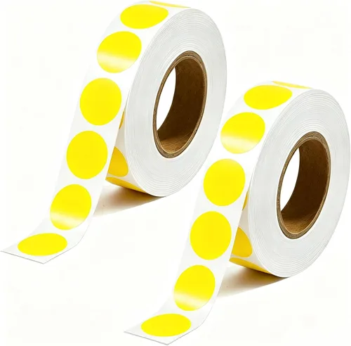 Vista 21 de 2000 Pcs Round Stickers 1/2 Inch Color Circle Red Green Dot Stickers Small Code Labels for Office Shop Yard Sale Home Classroom Marking Rojo+Verde