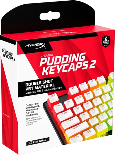 Vista 10 de HyperX Pudding Keycaps 2 - Juego completo de llaves - PBT - 112 teclas - Blanco