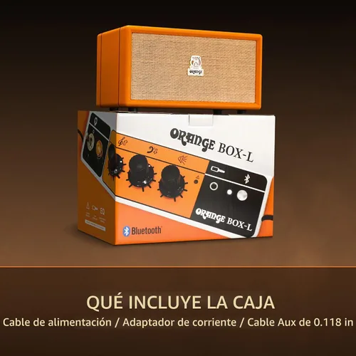 Vista 5 de Orange Box L - Altavoz Bluetooth portátil que ofrece sonido de audio de estudio, rango de 15M, potencia RMS de 50 W, batería de larga duración