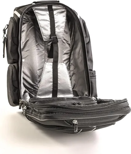 Vista 7 de MYGOFLIGHT PLC Traveler - Equipaje rodante de lado suave y bolsa de vuelo iPad y laptop ruedas de aluminio telescópico y nailon balístico
