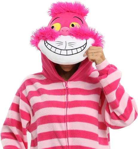 Vista 5 de NAITOKE - Pijama de una pieza para adultos, disfraz de Halloween, disfraz de animal para cosplay, para mujeres, hombres y adolescentes, Rosa, Grande