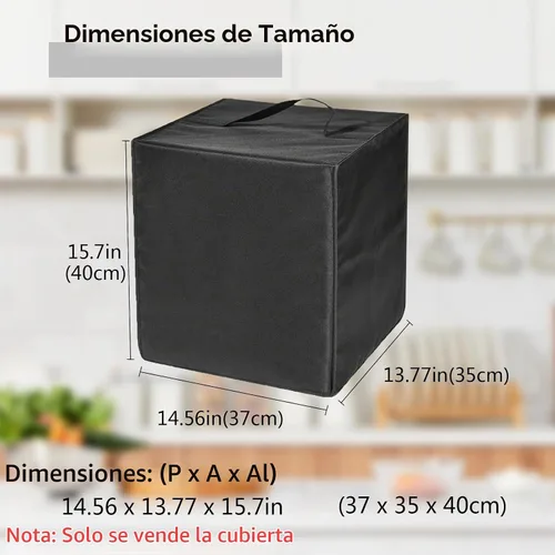 Vista 3 de Cubierta antipolvo para freidora de aire CHEFMAN Multifuncional Digital 10L
