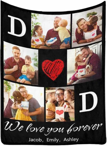 Vista 20 de MyPupSocks Manta personalizada para mamá, regalos personalizados para mamá, manta de cama con fotos, regalos de cumpleaños para mujeres, mamá