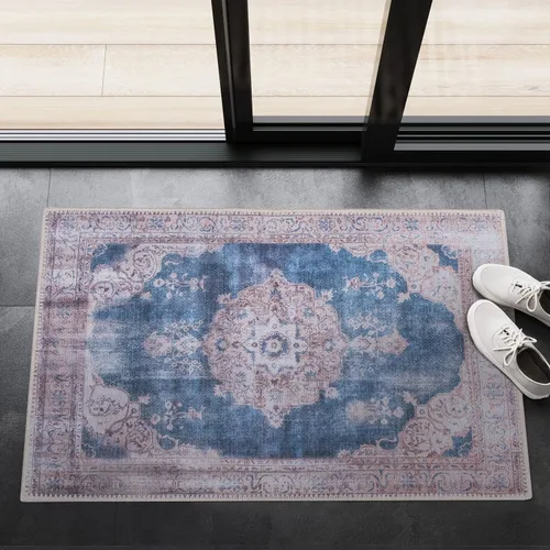 Vista 158 de GLN Rugs Traditional Collection - Alfombra de felpilla lavable a máquina, tradicional lavable, antideslizante, alfombra de felpilla de pelo corto