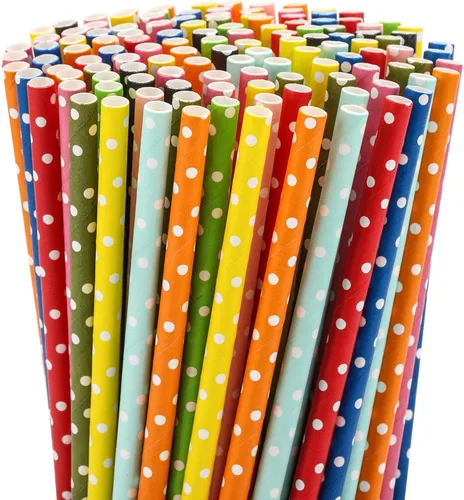 Vista 12 de 100 unidades de pajitas de árbol de coco, pajitas desechables de plástico en forma de panal, suministros para decoración de fiesta tropical hawaiana