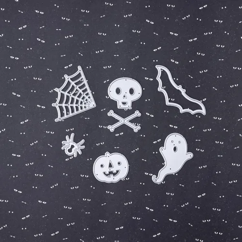 Vista 3 de American Crafts Troqueles de metal Happy Halloween, 6 piezas, troquelado