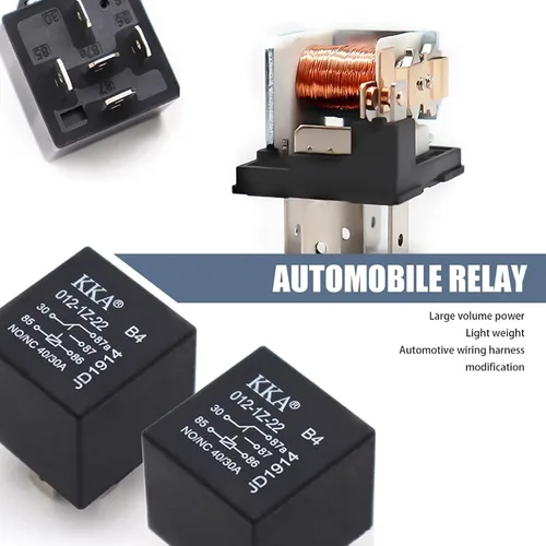 Vista 6 de Pack-4 - Relé de enchufe de automóvil de 5 pines, 12 V 40 A, impermeable, inicio, conversión, modificación del arnés de cableado de CC, relés