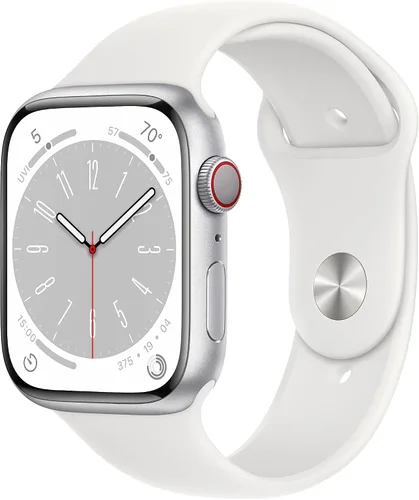 Vista 14 de Apple Watch Series 8 [GPS + Cellular 45mm] Reloj inteligente con caja de aluminio ROJA (PRODUCTO)RED con correa deportiva ROJA (PRODUCTO)RED-S/M.