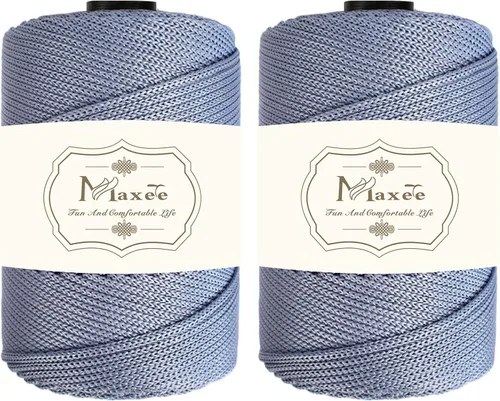 Vista 36 de Cordón de macramé de poliéster de alta calidad de 0.118 in × 218 yardas, 0.118 in, 100% polipropileno, ideal para ganchillo, ganchos de pared